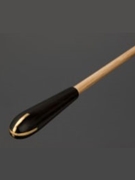 Baton--TAKT 13" STD Baton Ebony (Bone) Cross Inlay Natural Shaft for Baton