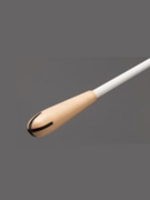Baton--TAKT 13" STD Baton Boxwood (Ebony) Cross Inlay White Shaft for Baton