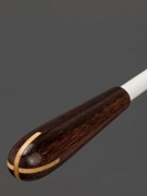 Baton--TAKT 13" STD Baton Tamarind (Boxwood) Cross Inlay White Shaft for Baton