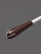 Baton--TAKT 13" STD Baton Tamarind (Bone) Cross Inlay White Shaft for Baton