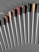 Baton--TAKT 13" STD Baton Ebony (Plain) No Inlay White Shaft for Baton