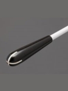 Baton--TAKT 13" STD Baton Ebony (Bone) Cross Inlay White Shaft for Baton