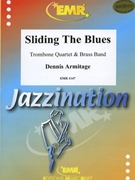 Sliding The Blues by Armitage Dennis for 4 Trombones and Brass Band (4 Trombones and Brass Band)