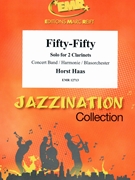 Fifty-Fifty by Haas Horst for 2 Clarinets and Concert Band (2 Clarinets and Concert Band)