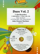 Duos Volume 2 by Mortimer John Glenesk for 2 Alto Recorders and Piano / Keyboard (2 Alto Recorders and Piano / Keyboard (+ Play Back / Play Along CD))
