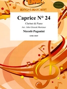 Caprice # 24 by Paganini Niccolo - Mortimer John Glenesk - for Clarinet and Piano (Clarinet and Piano)