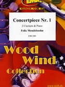 Concertpiece Nr. 1 F Minor Opus 113 by Mendelssohn Felix for 2 Clarinets and Piano (2 Clarinets and Piano)
