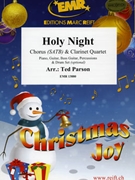 Holy Night by Parson Ted for 4 Clarinets and Chorus (4 Clarinets and Chorus (Piano Guitar Bass Guitar Percussions and Drum Set optional))