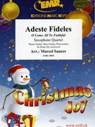 Adeste Fideles by Saurer Marcel for 4 Saxophones (4 Saxophones (S(A)ATB) and Percussion (Piano Guitar Bass Guitar Percussions and Drum Set optional))