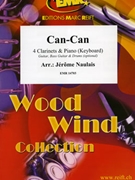 Can-Can by Naulais Jerome for 4 Clarinets and Piano (4 Clarinets and Piano)