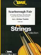 Scarborough Fair by Naulais Jerome for 4 Violins and Piano (4 Violins and Piano (Keyboard) (Guitar Bass Guitar and Drums optional))