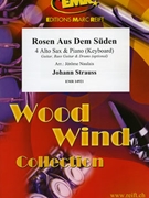 Rosen Aus Dem Suden by Strauss Johann - Naulais Jerome - for 4 Alto Saxophones and Piano (4 Alto Saxophones and Piano (Keyboard) (Guitar Bass Guitar and Drums optional))