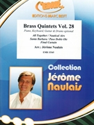 Brass Quintets Volume 28 by Naulais Jerome for 2 Trumpets Horn and 2 Trombones (2 Trumpets Horn and 2 Trombones (Piano Keyboard Guitar and Drums optional))