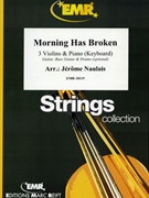 Morning Has Broken by Naulais Jerome for 3 Violins and Piano (3 Violins and Piano (Keyboard) (Guitar Bass Guitar and Drums optional))