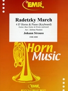 Radetzky March by Strauss Johann - Naulais Jerome - for 4 Eb Horns and Piano (4 Eb Horns and Piano (Guitar Bass Guitar and Drums optional))