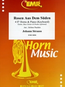Rose Aus Dem Suden by Strauss Johann - Naulais Jerome - for 4 Eb Horns and Piano (4 Eb Horns and Piano (Guitar Bass Guitar and Drums optional))