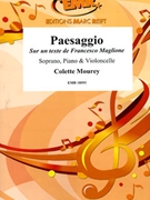 Paesaggio by Mourey Colette for Voice Violoncello and Piano (Voice Violoncello and Piano (Soprano))