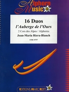 16 Duos l'Auberge de l'Ours by Riera-Blanch Joan-Maria for 2 Alphorns (2 Alphorns)