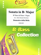 Sonata in Bb Major by Della Bella Domenico - Mortimer John Glenesk - for Bb Bass and Organ (Bb Bass and Organ)