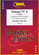 Sonata #4 In G Minor by Marcello Benedetto - Mortimer John Glenesk - for Trombone and Piano (Trombone and Piano)