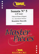 Sonata #5 In B-flat Major by Marcello Benedetto - Mortimer John Glenesk - for Tuba and Piano (Tuba and Piano)