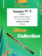 Sonata # 5 in E minor by Vivaldi Antonio Lucio - Mortimer John Glenesk - for Oboe and Piano (Oboe and Piano)