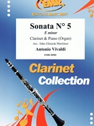Sonata # 5 in E minor by Vivaldi Antonio Lucio - Mortimer John Glenesk - for Clarinet and Organ (Clarinet and Organ)