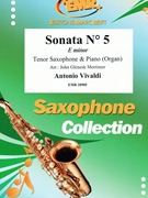 Sonata # 5 in E minor by Vivaldi Antonio Lucio - Mortimer John Glenesk - for Tenor Saxophone and Piano (Tenor Saxophone and Piano)