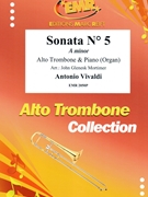 Sonata # 5 in A minor by Vivaldi Antonio Lucio - Mortimer John Glenesk - for Alto Trombone and Organ (Alto Trombone and Organ)