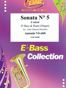Sonata # 5 in E minor by Vivaldi Antonio Lucio - Mortimer John Glenesk - for Eb Bass and Piano (Eb Bass and Piano)