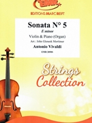 Sonata # 5 in E minor by Vivaldi Antonio Lucio - Mortimer John Glenesk - for Violin and Organ (Violin and Organ)