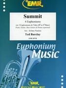 Summit by Barclay Ted - Naulais Jerome - for 4 Euphoniums (4 Euphoniums (Piano Guitar Bass Guitar Drums optional) (or 3 Euphoniums and Tuba (Bb or Eb Bass) and Piano Guitar Bass Guitar and Drums optional))