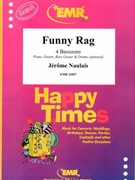Funny Rag by Naulais Jerome for 4 Bassoons (4 Bassoons (Piano Guitar Bass Guitar and Drums optional))