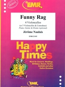 Funny Rag by Naulais Jerome for 3 Violoncellos and Contrabass (3 Violoncellos and Contrabass (Piano Guitar and Drums optional))