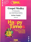 Gospel Medley by Naulais Jerome for 3 Violoncellos and Contrabass (3 Violoncellos and Contrabass (Piano Guitar and Drums optional))