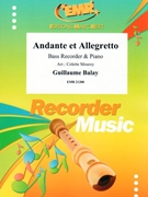 Andante et Allegretto by Balay Guillaume - Mourey Colette - for Bass Recorder and Piano (Bass Recorder and Piano)