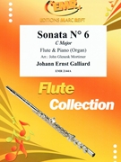Sonata # 6 in C Major by Galliard Johann Ernst - Mortimer John Glenesk - for Flute and Organ (Flute and Organ)
