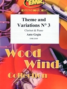 Theme and Variations # 3 by Grgin Ante for Clarinet and Piano (Clarinet and Piano)