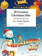 20 Greatest Christmas Hits by Mourey Colette for Alto Recorder and Piano (Alto Recorder and Piano)