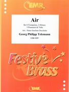 Air by Telemann Georg Philipp - Drechsler Hans-Joachim - for 4 Trumpets 2 Horns 3 Trombones and Tuba (4 Trumpets 2 Horns 3 Trombones and Tuba)