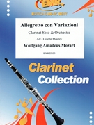 Allegro con Variazioni by Mozart Wolfgang Amadeus - Mourey Colette - for Clarinet and Orchestra (Clarinet and Orchestra)