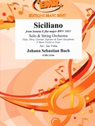 Siciliano by Bach Johann Sebastian - Valta Jan - for String Orchestra (String Orchestra (SOLO for Flute Oboe Clarinet Soprano and Tenor Saxophone F Horn Violin Viola))