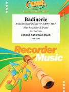 Badinerie by Bach Johann Sebastian - Valta Jan - for Alto Recorder and Piano (Alto Recorder and Piano)