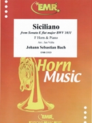 Siciliano by Bach Johann Sebastian - Valta Jan - for Horn and Piano (Horn and Piano)