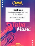Siciliano by Bach Johann Sebastian - Valta Jan - for Eb Bass and Piano (Eb Bass and Piano)