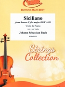 Siciliano by Bach Johann Sebastian - Valta Jan - for Viola and Piano (Viola and Piano)