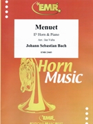 Menuet by Bach Johann Sebastian - Valta Jan - for Eb Horn and Piano (Eb Horn and Piano)