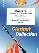 Bourree by Bach Johann Sebastian - Valta Jan - for Clarinet and Piano (Clarinet and Piano)