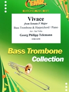 Vivace by Telemann Georg Philipp - Valta Jan - for Bass Trombone and Piano (Bass Trombone and Piano (or Harpsichord (Clavecin))