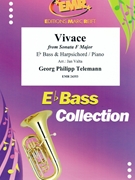 Vivace by Telemann Georg Philipp - Valta Jan - for Eb Bass and Piano (Eb Bass and Piano (or Harpsichord (Clavecin))